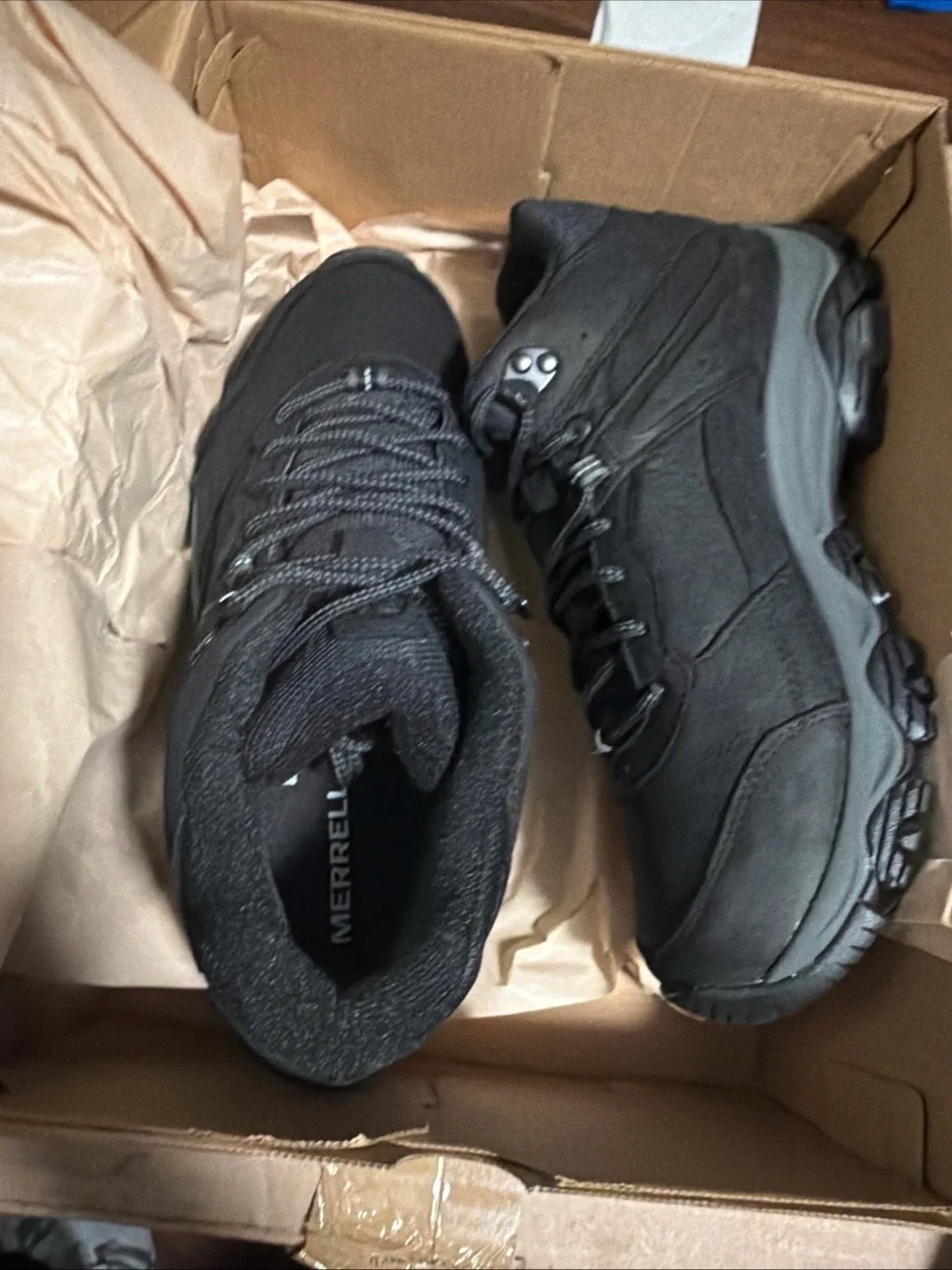 Merrell Moab Adventure 3 J003823 Men's Black Leather Hiking Boots Mid Waterproof